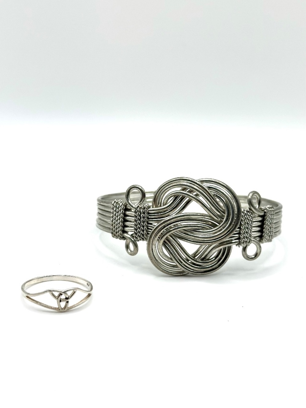 silver Celtic jewelry set